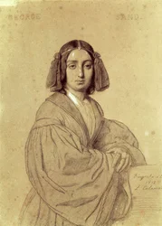 Retrato de George Sand (1804-76) 1837